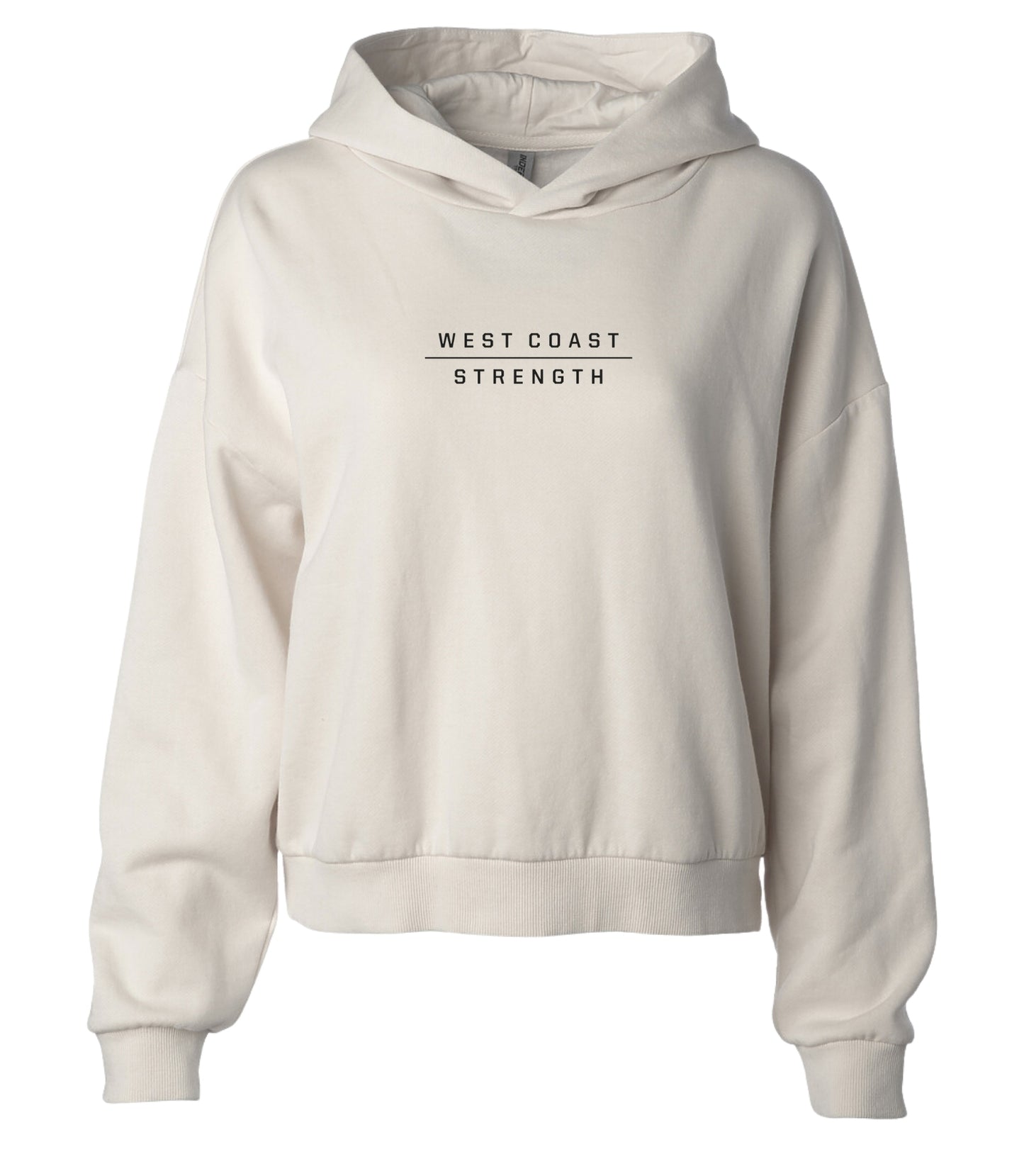Cream Cropped Hoodie