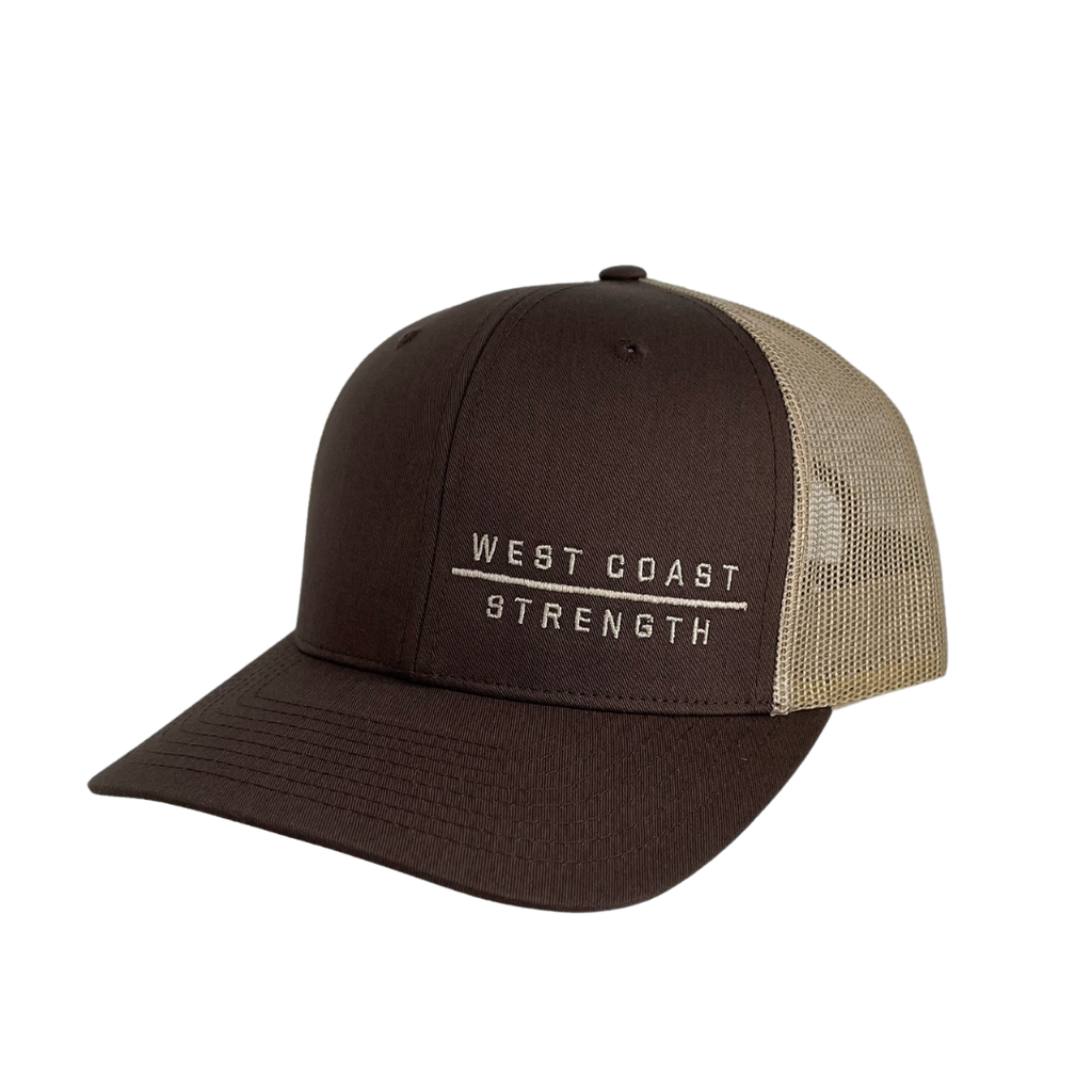 WCS Snapback Pre-Curved Bill Trucker hat - Brown/Tan