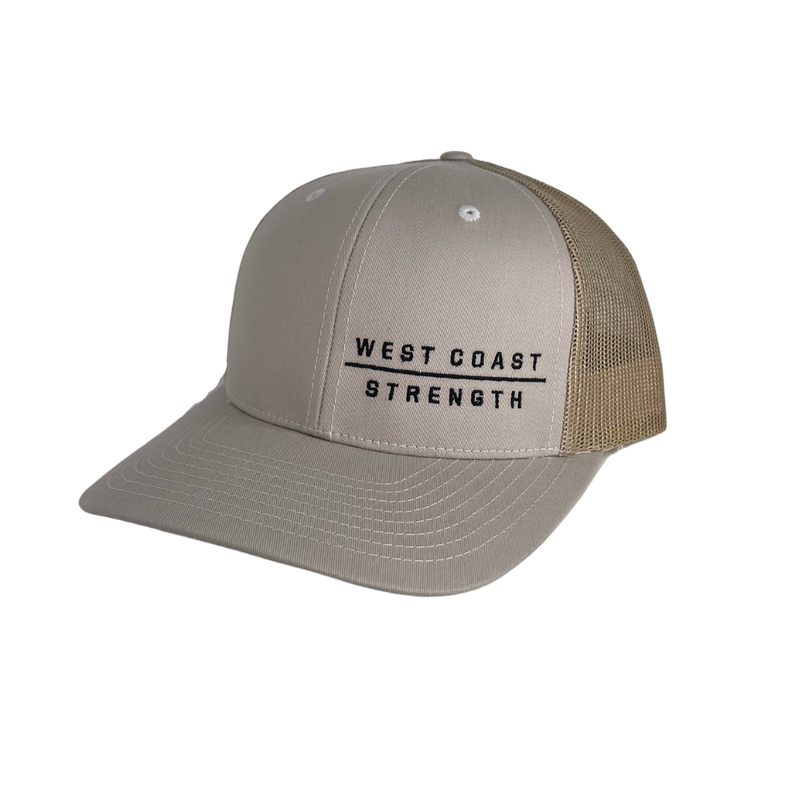 WCS Snapback Pre-Curved Bill Trucker hat - Khaki/Tan
