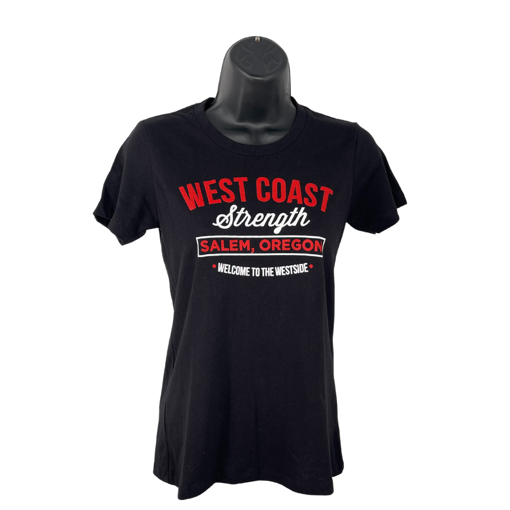Womens Black Tee Shirt - "Welcome to the Westside"