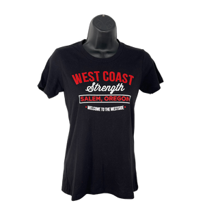 Womens Black Tee Shirt - "Welcome to the Westside"