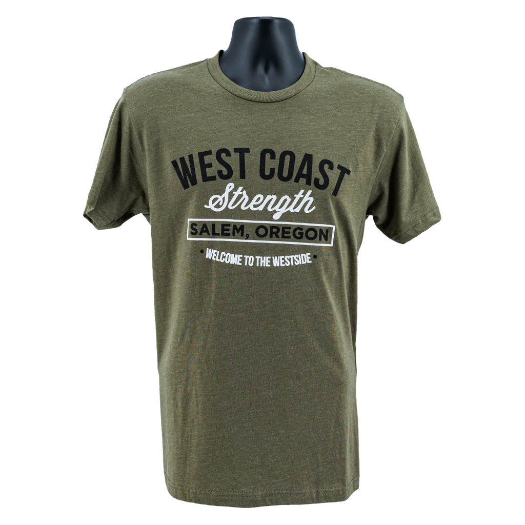 Mens Army Green Tee Shirt - "Welcome to the Westside"
